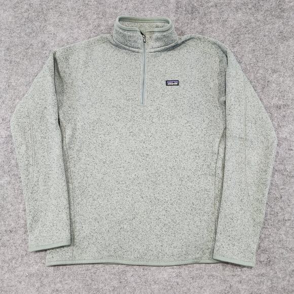Patagonia Womens L Large Better Sweater 1/4 Zip Fleece Jacket Pullover Green - Picture 3 of 12